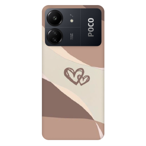 Xiaomi Poco C65 Mini Hearts Transparent Silicone TPU Θήκη