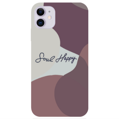Apple iPhone 11  Soul Happy Transparent Silicone TPU Θήκη
