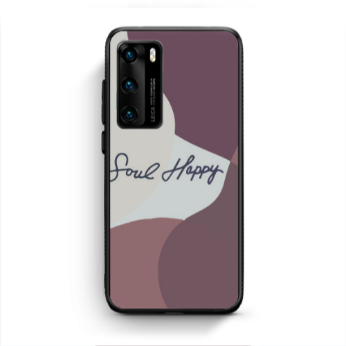 Huawei P40 Soul Happy Black Glossy Θήκη