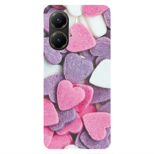 Xiaomi Poco X7 Pro Sponge Hearts Transparent Silicone TPU Θήκη