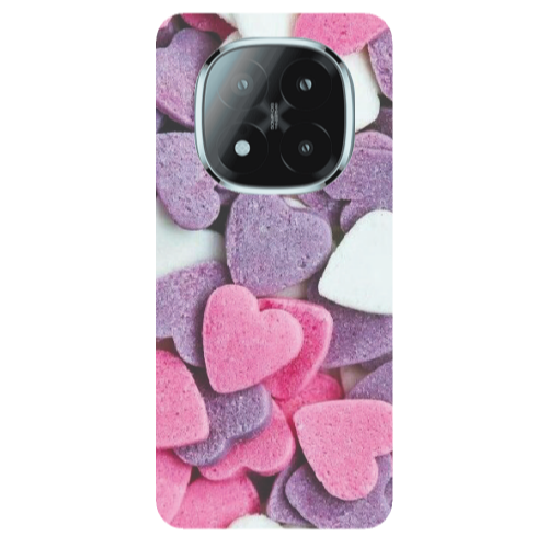 Xiaomi Redmi Note 14 Pro + 5g Sponge Hearts Transparent Silicone TPU Θήκη