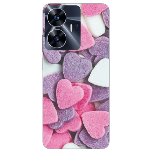 Realme Note 50 Sponge Hearts Transparent Silicone TPU Θήκη