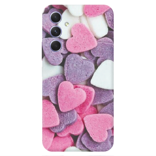 Samsung A36 Sponge Hearts Transparent Silicone TPU Θήκη