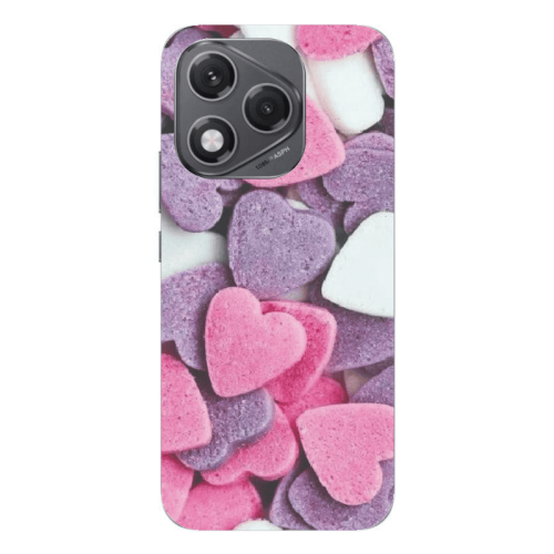 Honor 400 Lite Sponge Hearts Transparent Silicone TPU Θήκη