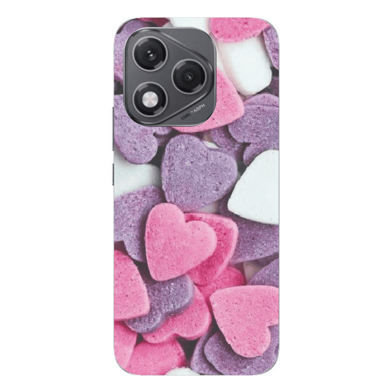 Honor 400 Lite Sponge Hearts Transparent Silicone TPU Θήκη