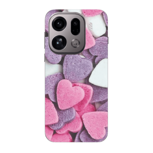 Oppo Find X9 Pro Sponge Hearts Transparent Silicone TPU Θήκη