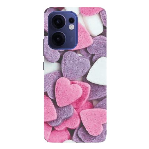 Oppo Reno 13 F Sponge Hearts Transparent Silicone TPU Θήκη