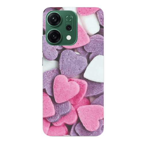 Oppo RENO 14 Sponge Hearts Transparent Silicone TPU Θήκη