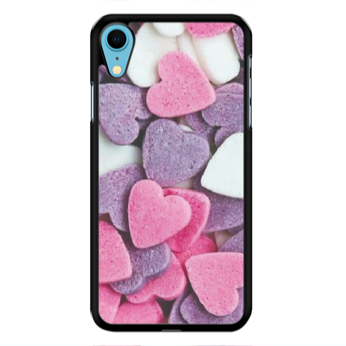 Apple iPhone Xr Sponge Hearts Black Glossy Θήκη