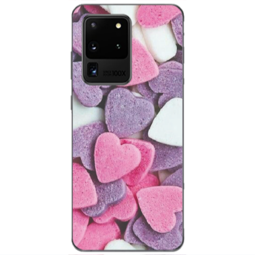 Samsung S20 Ultra Sponge Hearts Transparent Silicone TPU Θήκη