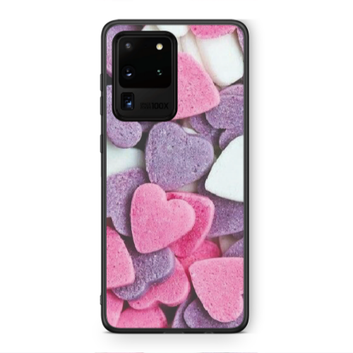 Samsung S20 Ultra Sponge Hearts Black Glossy Θήκη
