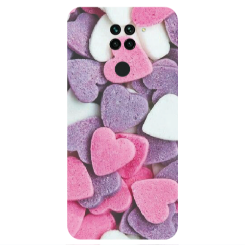 Xiaomi Redmi Note 9 Sponge Hearts Transparent Silicone TPU Θήκη