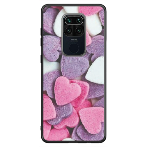 Xiaomi Redmi Note 9 Sponge Hearts Black Glossy Θήκη
