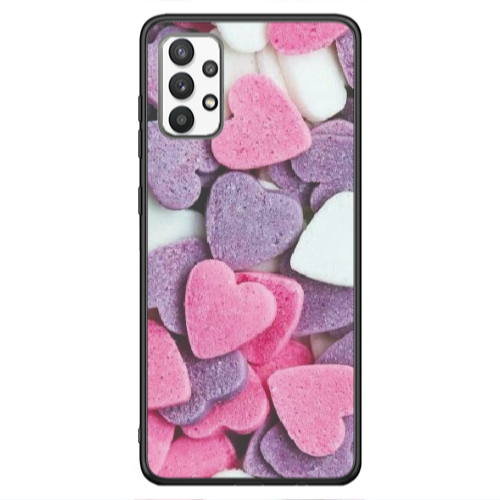 Samsung A13 4G Sponge Hearts Black Glossy Θήκη