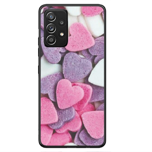 Samsung A53 Sponge Hearts Black Glossy Θήκη