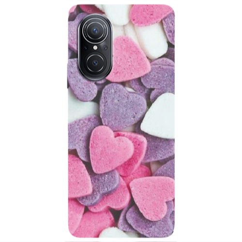 Huawei Nova 9 SE Sponge Hearts Transparent Silicone TPU Θήκη