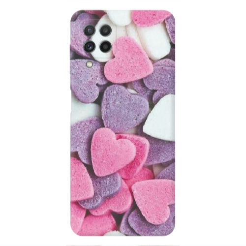 Samsung A22 4G Sponge Hearts Transparent Silicone TPU Θήκη