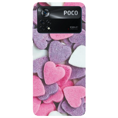Xiaomi Poco X4 Pro Sponge Hearts Transparent Silicone TPU Θήκη