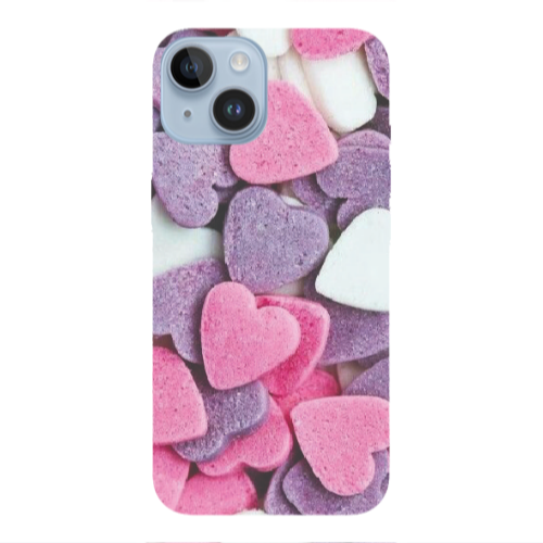 Apple iPhone 14  Sponge Hearts Transparent Silicone TPU Θήκη