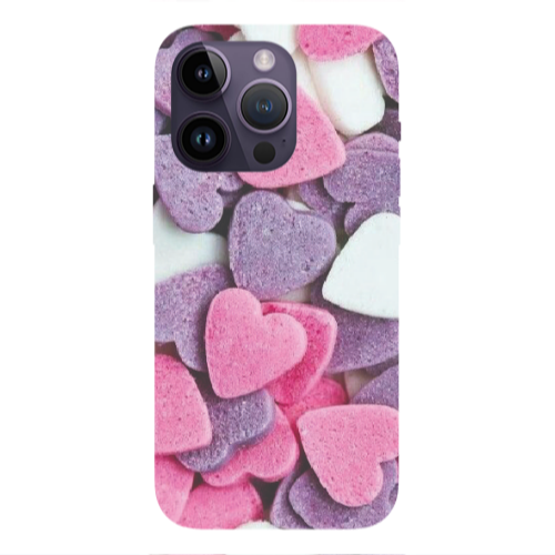 Apple iPhone 14 Pro  Sponge Hearts Transparent Silicone TPU Θήκη