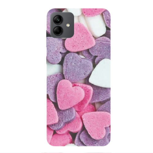 Samsung A04 Sponge Hearts Transparent Silicone TPU Θήκη