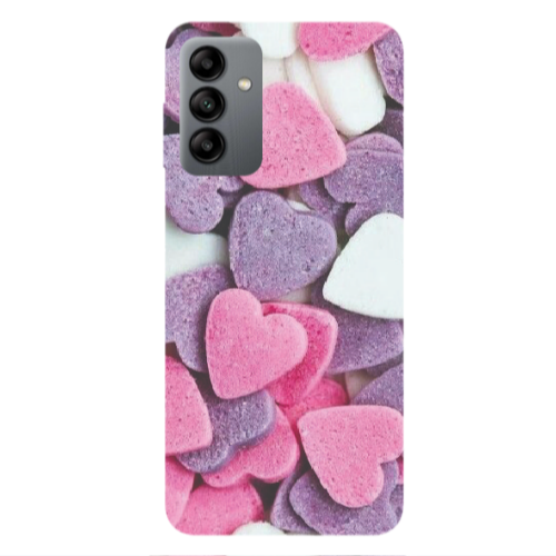 Samsung A04S Sponge Hearts Transparent Silicone TPU Θήκη