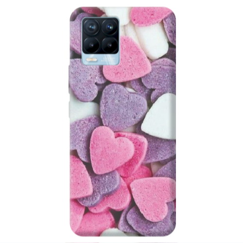 Realme 8 Pro Sponge Hearts Transparent Silicone TPU Θήκη