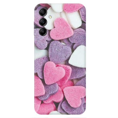 Samsung A14 5G Sponge Hearts Transparent Silicone TPU Θήκη