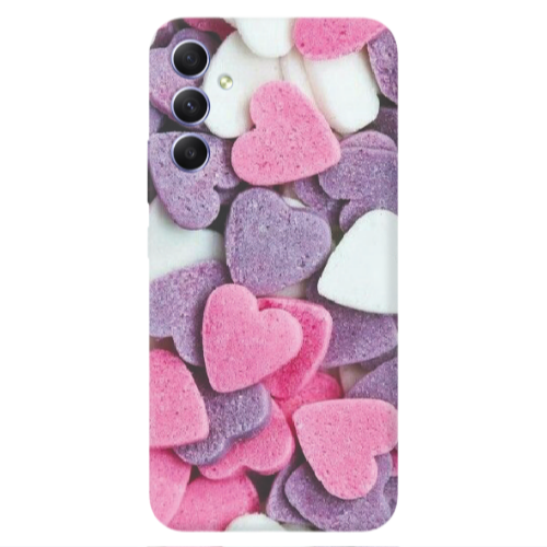 Samsung A34 Sponge Hearts Transparent Silicone TPU Θήκη