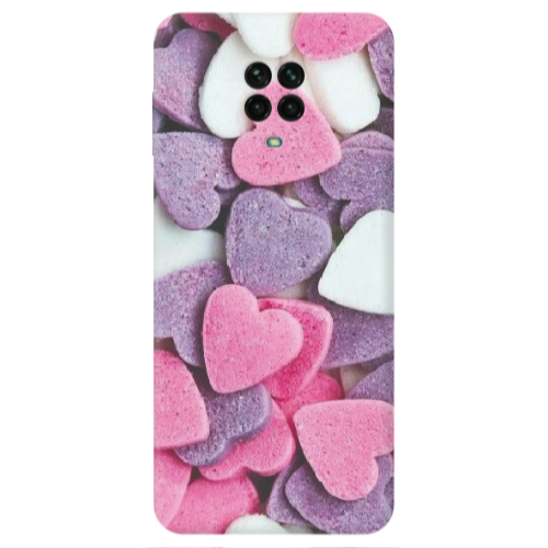 Xiaomi Redmi Note 9S Sponge Hearts Transparent Silicone TPU Θήκη