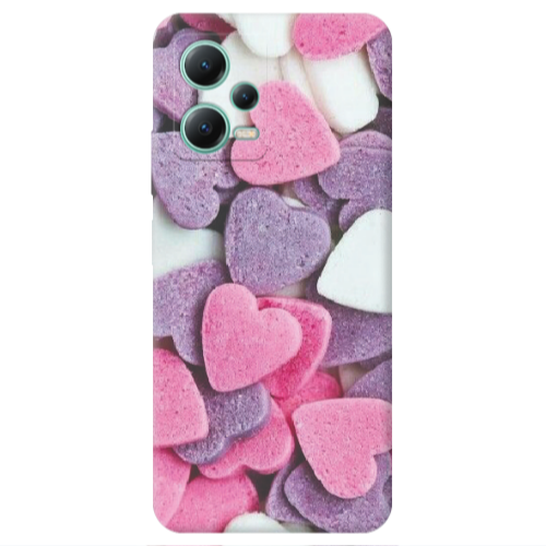 Xiaomi Redmi Note 12 Pro 5G Sponge Hearts Transparent Silicone TPU Θήκη