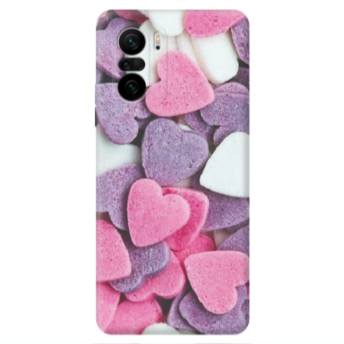 Xiaomi Poco F3 Sponge Hearts Transparent Silicone TPU Θήκη