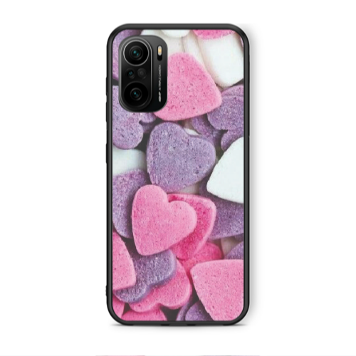 Xiaomi Poco F3 Sponge Hearts Black Glossy Θήκη