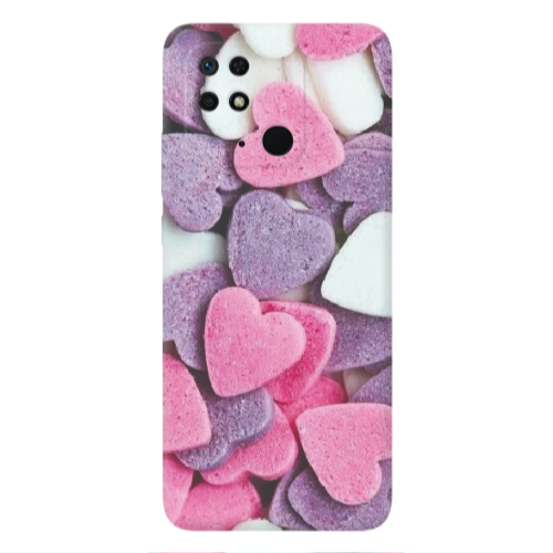 Xiaomi Poco C40 Sponge Hearts Transparent Silicone TPU Θήκη