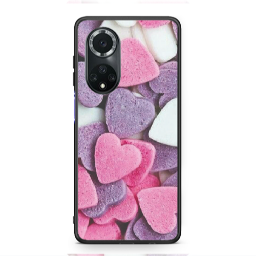 Huawei Nova 9 Sponge Hearts Black Glossy Θήκη