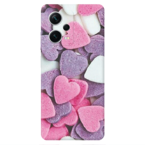 Xiaomi Redmi Note 12 5G Sponge Hearts Transparent Silicone TPU Θήκη