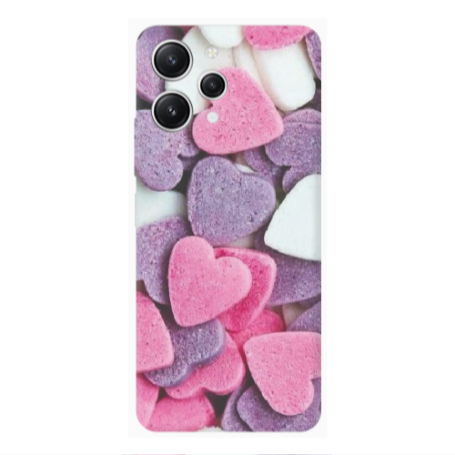 Xiaomi Redmi 12 Sponge Hearts Transparent Silicone TPU Θήκη
