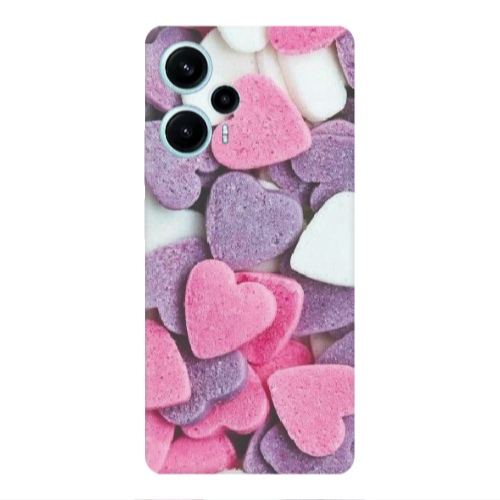 Xiaomi Poco F5 Sponge Hearts Transparent Silicone TPU Θήκη