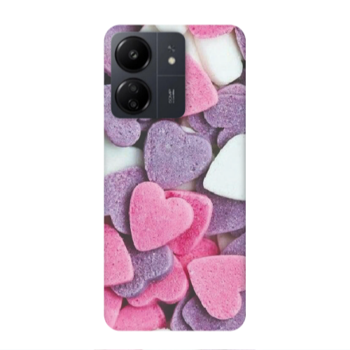 Xiaomi Redmi 13C Sponge Hearts Transparent Silicone TPU Θήκη