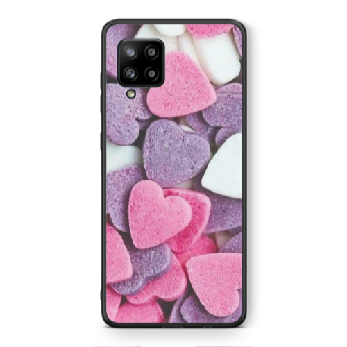 Samsung A42 5G Sponge Hearts Black Glossy Θήκη