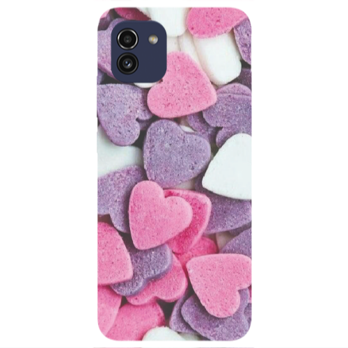 Samsung A03 Sponge Hearts Transparent Silicone TPU Θήκη