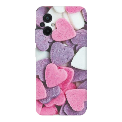 Xiaomi Poco M5 Sponge Hearts Transparent Silicone TPU Θήκη