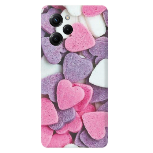Xiaomi Poco X5 Pro Sponge Hearts Transparent Silicone TPU Θήκη