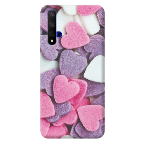 Huawei Nova 5 T Sponge Hearts Transparent Silicone TPU Θήκη