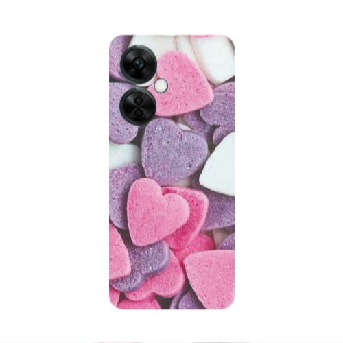 Oneplus Nord CE 3 Lite 5G Sponge Hearts Transparent Silicone TPU Θήκη