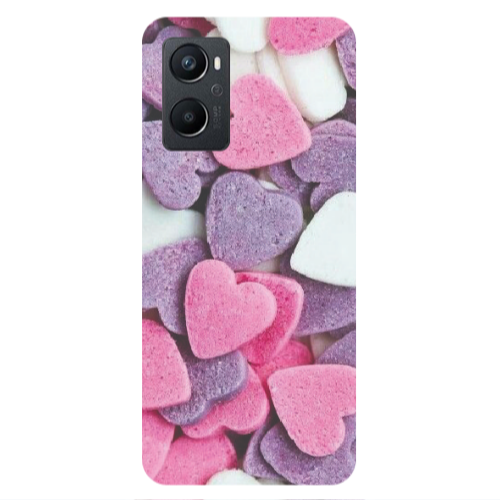 Oppo A 96 Sponge Hearts Transparent Silicone TPU Θήκη