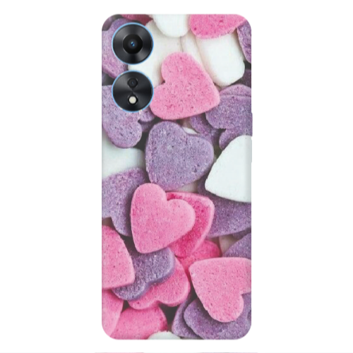 Oppo A 98 Sponge Hearts Transparent Silicone TPU Θήκη
