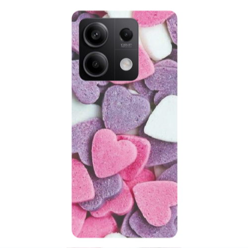 Xiaomi Redmi Note 13 5G Sponge Hearts Transparent Silicone TPU Θήκη