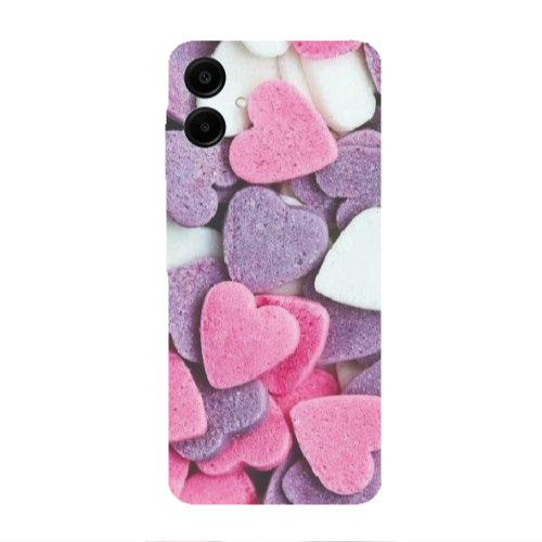Samsung A06 Sponge Hearts Transparent Silicone TPU Θήκη