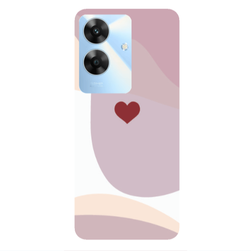 Realme Note 60 Wavy Heart Transparent Silicone TPU Θήκη